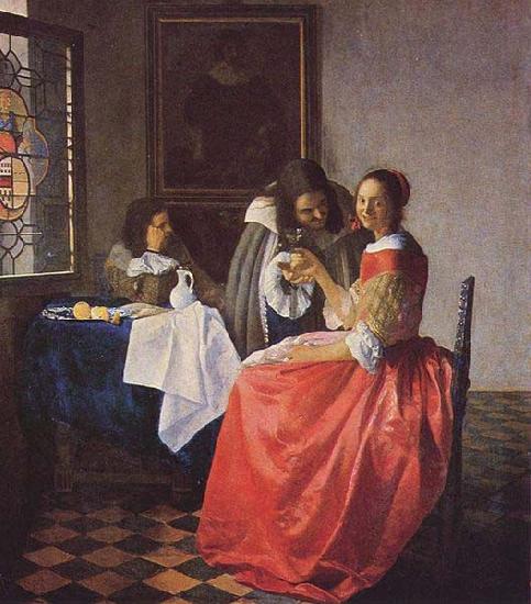 Johannes Vermeer The Girl with a Wine Glass, France oil painting art